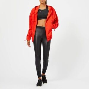 Stella McCartney By Adidas Orange Red Jacket Sz M Oversized Zip Jacket